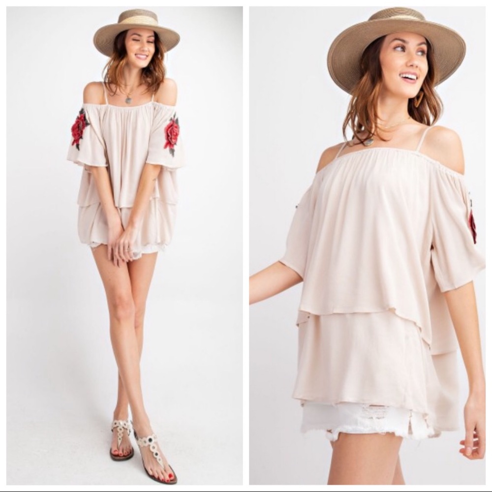 ✴️FINAL SALE OFF SHOULDER BELL SLEEVE TUNIC TOP